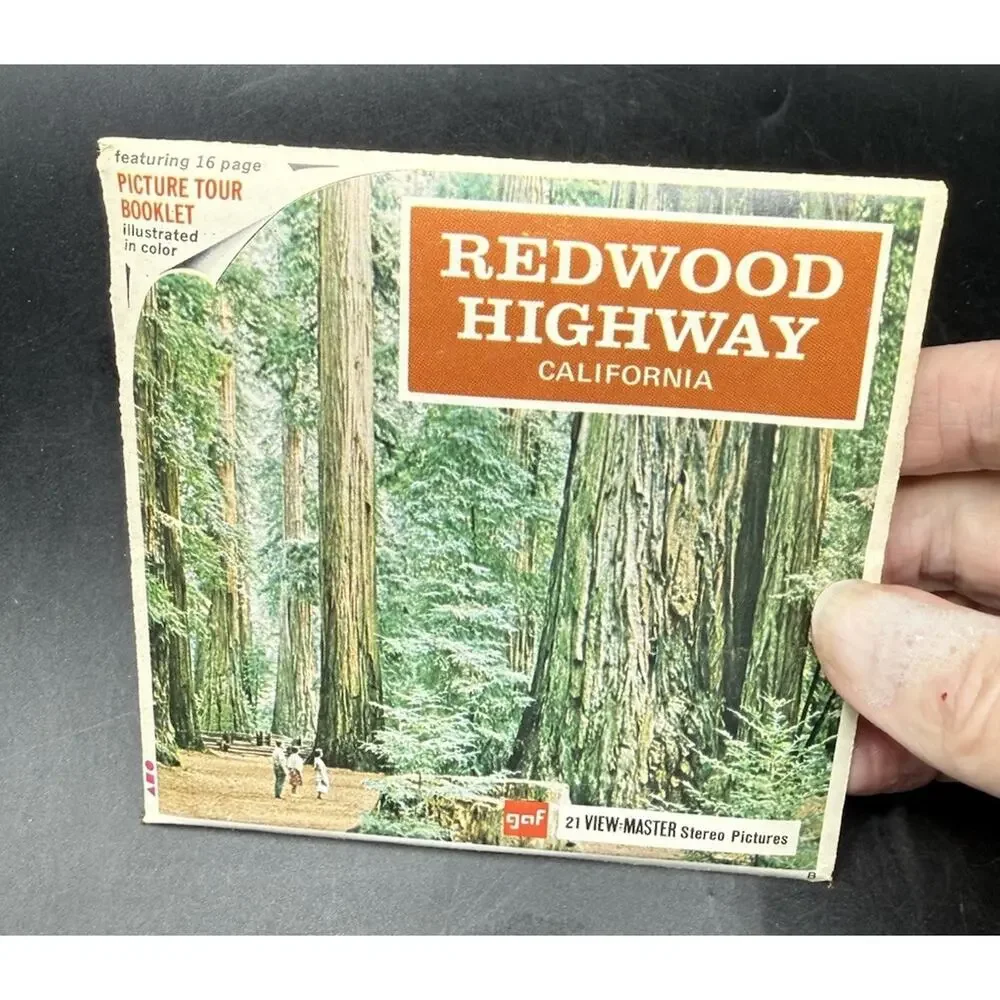Redwood Highway California 3D View-Master 3 Reel Packet 21 Full Color Complete!